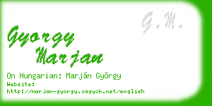 gyorgy marjan business card
