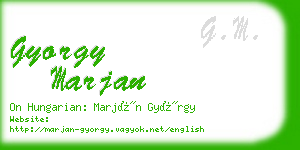 gyorgy marjan business card